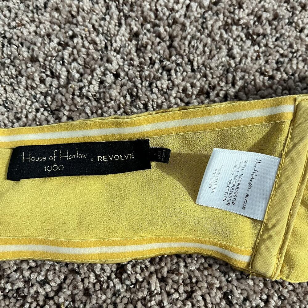 House Of Harlow 1960 X Revolve Tammy Top Womens S Yellow‎ Wrap Bustier Tie Front - Picture 6 of 8